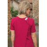 Robe été médicalisée ouverture dos pressions femme - bordeaux dos