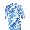Robe médicalisée femme été ouverture dos pressions - bleu zoom dos