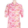 Robe médicalisée femme coloris rose - portée face zoom