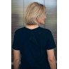 Tee-shirt médicalisé ouverture dos pressions coloris marine  dos