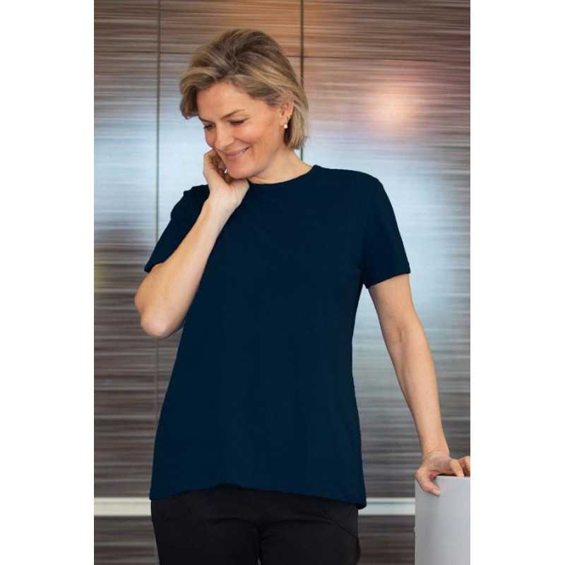 Tee-shirt médicalisé ouverture dos pressions coloris marine