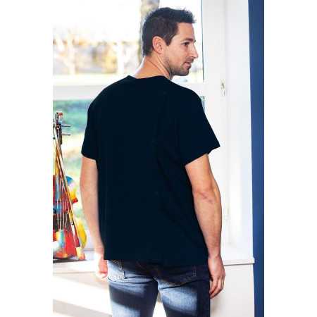Tee-shirt médicalisé marine homme senior vue dos