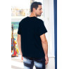 Tee-shirt médicalisé marine homme senior vue dos