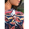Robe médicalisée femme senior motif fleur coloris marine dos
