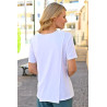 top manches courtes médicalisé femme pressions dos coloris blanc dos