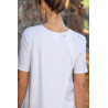 T-shirt manches courtes médicalisé femme - blanc vue dos