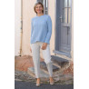 ̈Pull medicalisé bleu effet mail ouverture pressions dos tenue