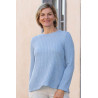 ̈Pull medicalisé bleu effet mail ouverture pressions dos 