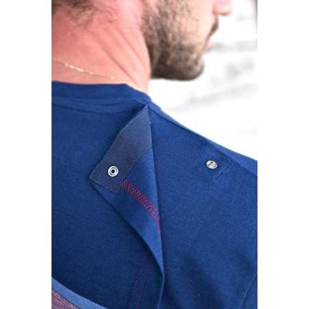 t-shirt moderne homme médicalisé ouverture dos pressions  zoom dos