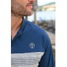 Pyjama homme senior 100% coton bleu zoom