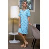 chemise de nuit bleu femme poitrine forte