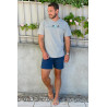 pyjama senior court gris motif velo face