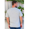 pyjama senior court gris motif velo face  dos