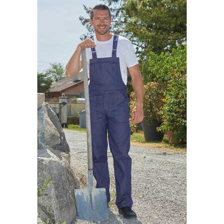 Cotte homme senior bleu marine jardin travail à bretelles