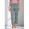 Pantalon femme senior à motifs - fluide - coloris vert