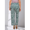 Pantalon femme senior à motifs - fluide - coloris vert dos