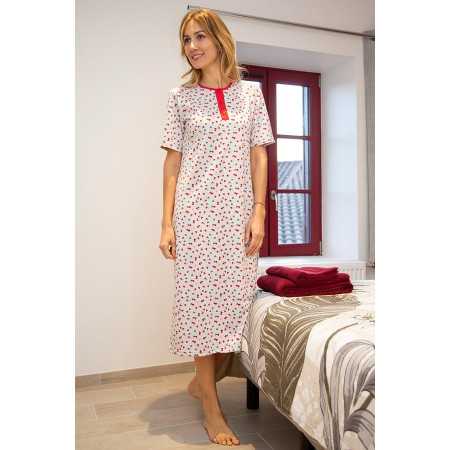 Chemise de nuit ouverture à l'avant pour femme âgée - pratique