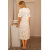 chemise de nuit femme âgée motif étoile bleue vue dos