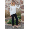 Legging élastiqué lien ceinture femme senior coloris noir - tenue