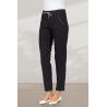 Legging élastiqué lien ceinture femme senior coloris noir profil