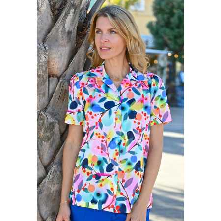 chemisier fluide motif 1 - fleuri femme senior