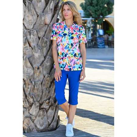 chemisier fluide motif 1 - fleuri femme senior tenue