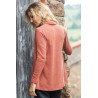 cape gilet ouvert femme senior facile à enfiler coloris brique dos
