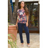 tee-shirt imprimé feuillage manches courtes femme agee tenue