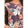 tee-shirt imprimé feuillage manches courtes femme agee zoom