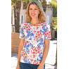 top fluide fleuri femme senior