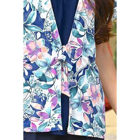 top effet 2 pièces femme senior fleuri zoom