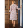 Robe ouverte devant bras fort femme senior coloris blanc dos
