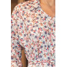 Robe ouverte devant bras fort femme senior coloris blanc zoom