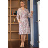 Robe ouverte devant bras fort femme senior coloris blanc