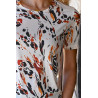 Top t-shirt blanc motifs orange femme senior zoom