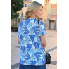 Tunique ample poitrine forte femme senior coloris bleu dos