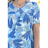 Tunique ample poitrine forte femme senior coloris bleu zoom