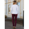 Tee-shirt manches longues femme senior confortable motif rose dos