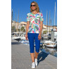 Tee-shirt manches courtes motifs colorés femme senior tenue