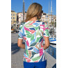 Tee-shirt manches courtes motifs colorés femme senior dos