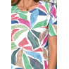 Tee-shirt manches courtes motifs colorés femme senior zoom