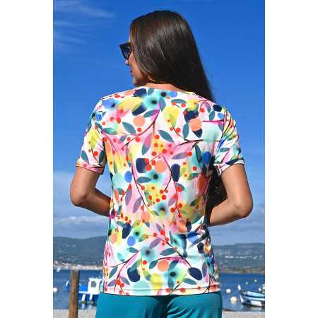 Tee-shirt pour femme âgée / senior - manches courtes - confortable