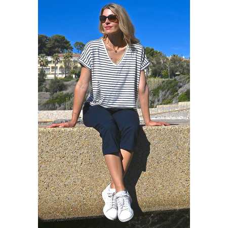 Top pour femme âgée - fluide et confortable - léger pour l'été