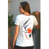 Tee-shirt fleuri femme tailles 38 à 60 - manches courtes - senior