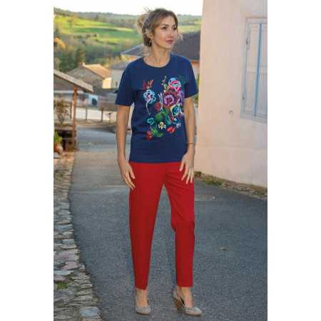 T-shirt pour femme senior confortable 100% coton - Fantaisie