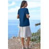Tee-shirt motif coeur femme senior - manches courtes - coton