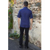 chemise facile à enfiler homme senior coloris marine dos