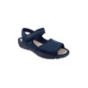 sandale 2 bandes scratch femme senior coloris marine semelle antidérapante