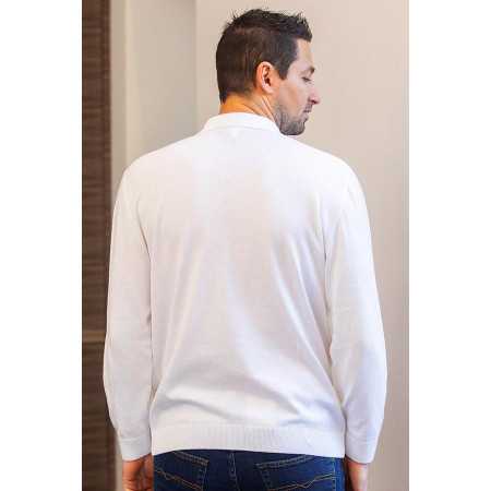 Polo col boutons pour homme senior - Chaud et confortable