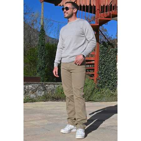 Pull gris homme coton tenue